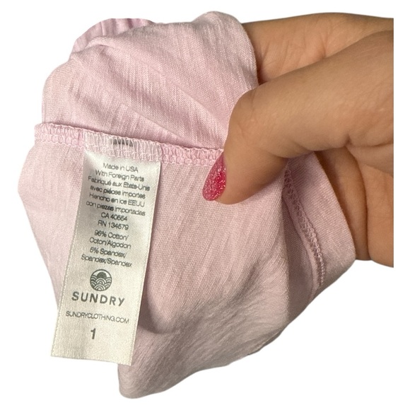 Sundry from Anthropologie Pink Tiered Dress size 1 Small - Picture 4 of 4